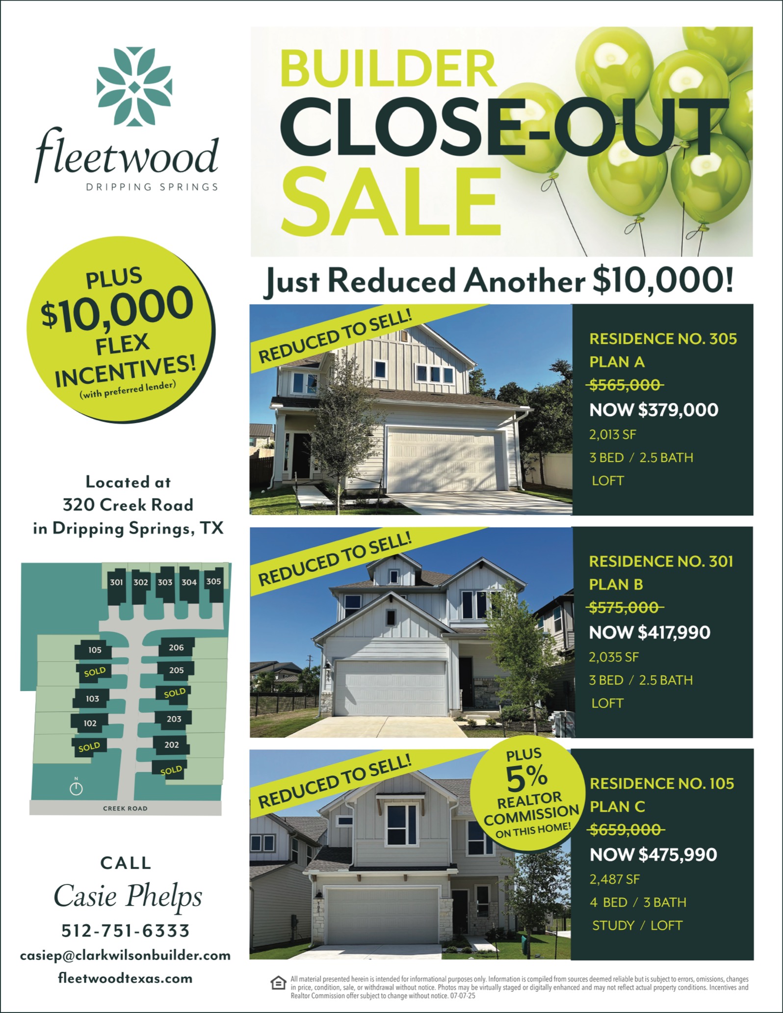 Builder Close-Out Sale