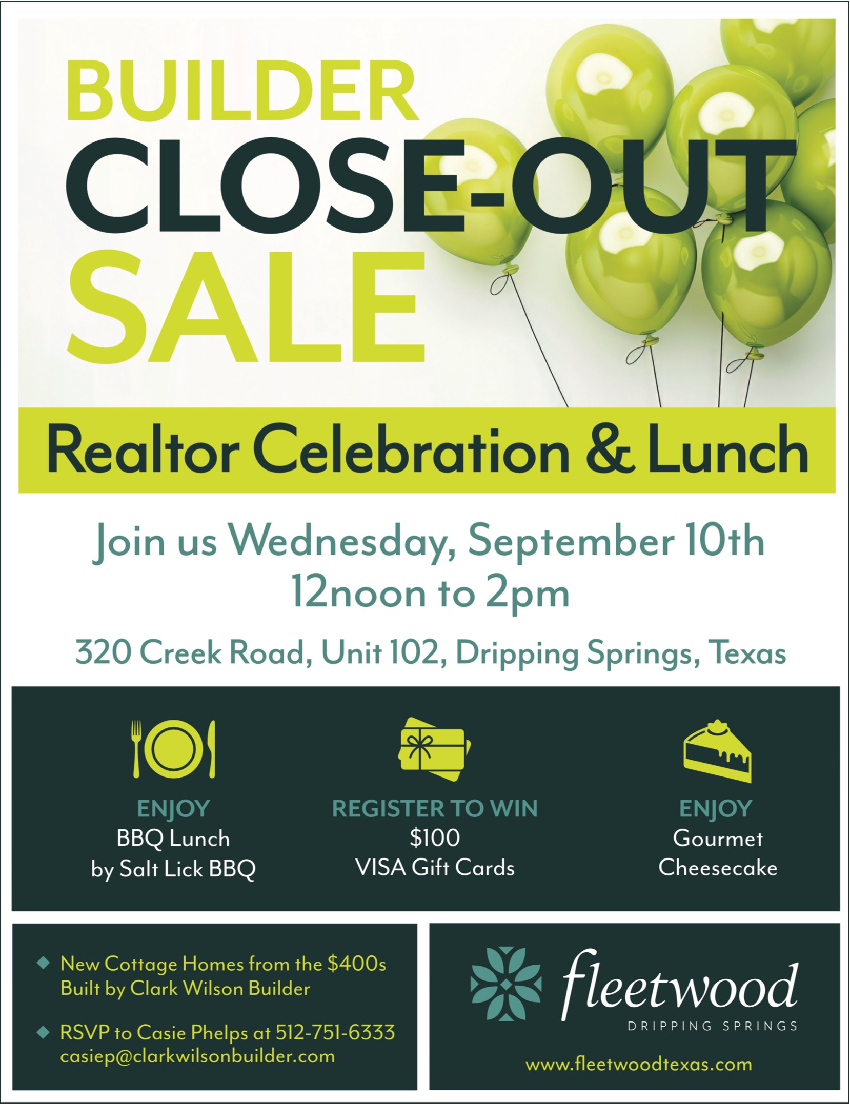 Builder Close-Out Sale