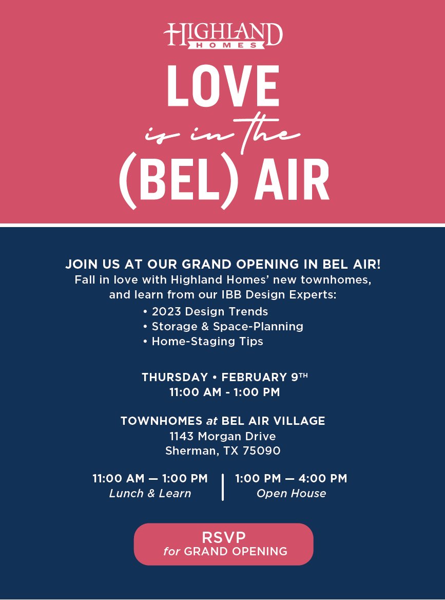 Builder Guides DFW Highland Homes