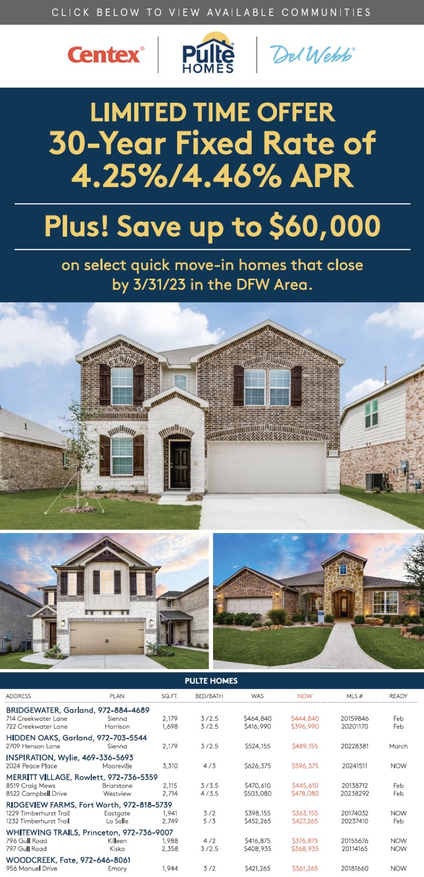Builder Guides DFW Pulte Group