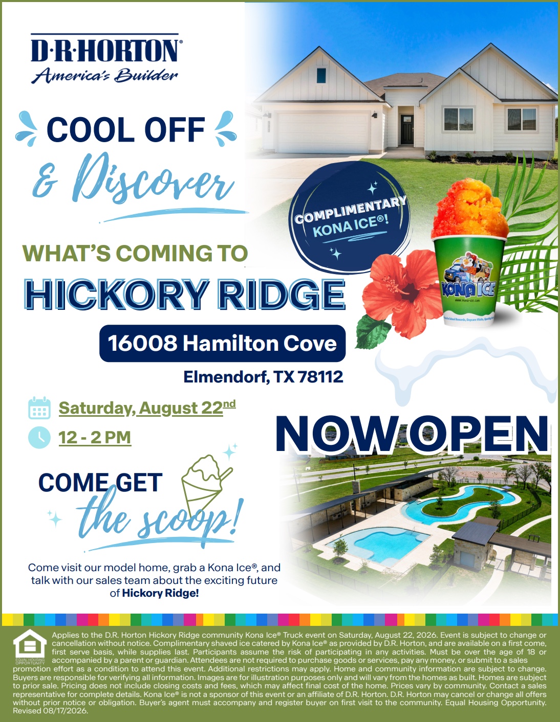 Cool Off & Discover What's Coming to Hickory Ridge. Complimentary Kona Ice®! Saturday, August 22nd, from 12-2. 