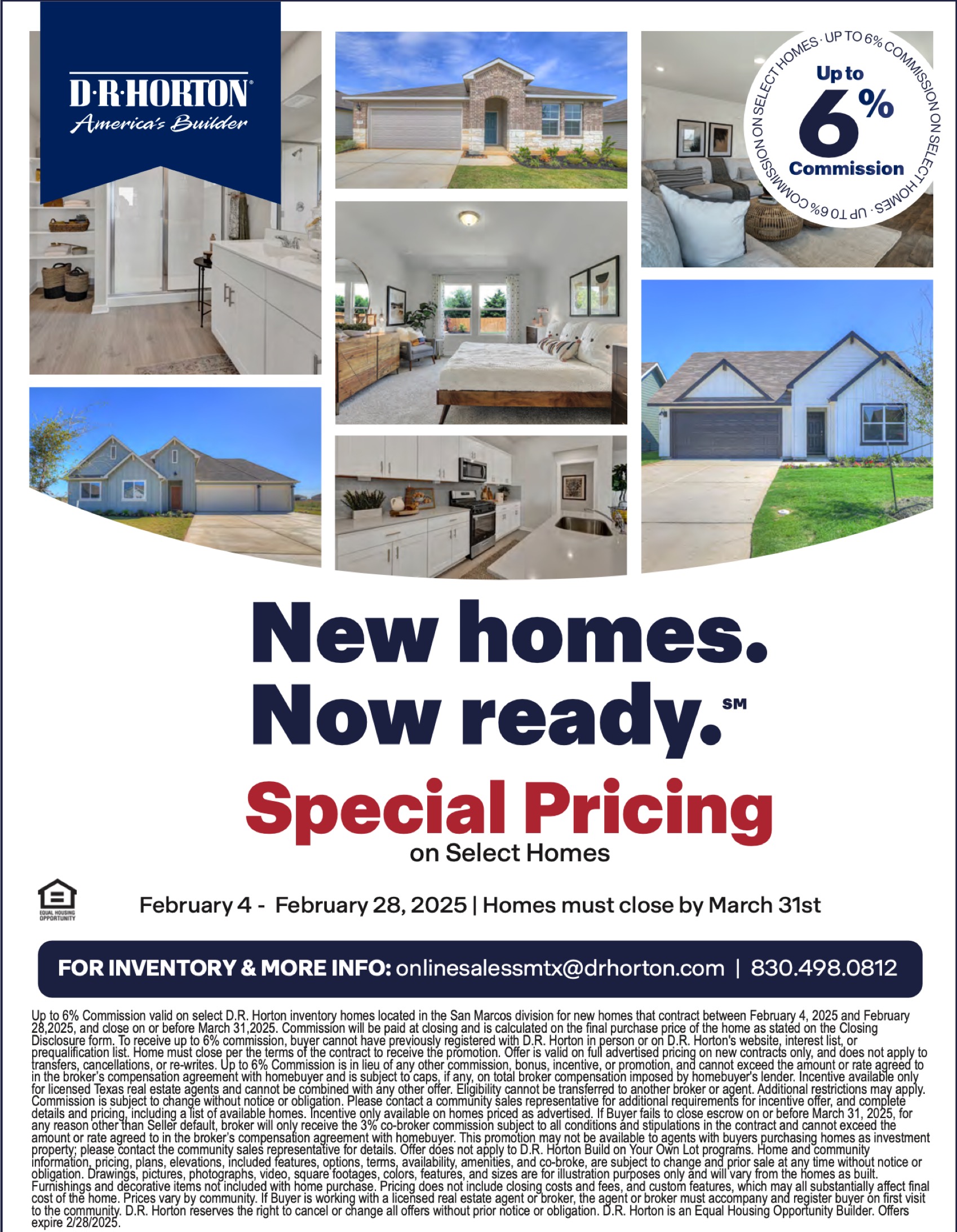 Special Pricing on Select Homes