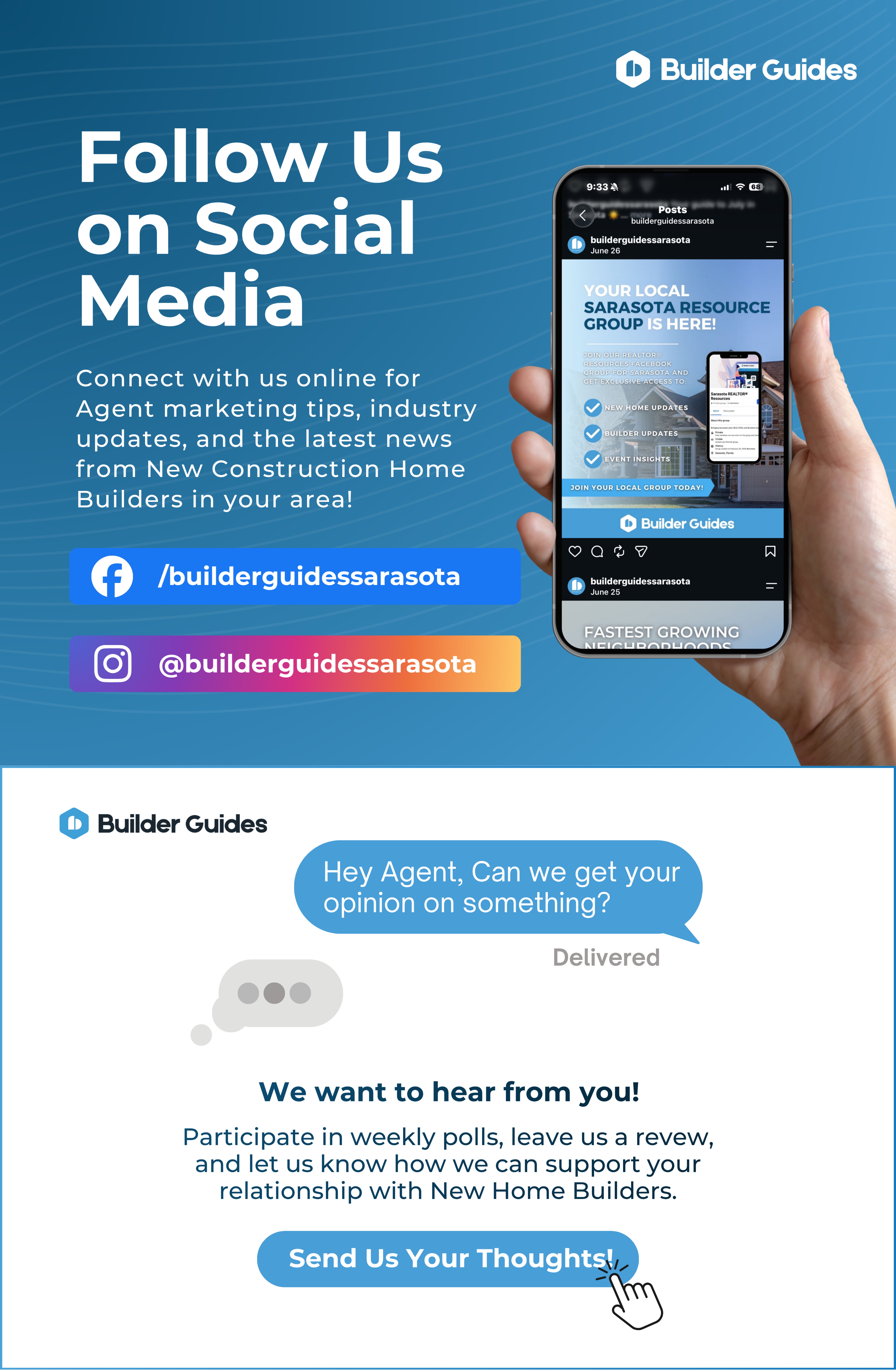 follow us on social media
